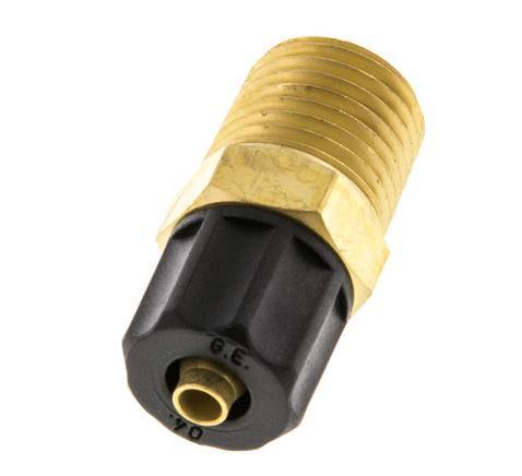6x4 & 1/4''NPT Brass Straight Push-on Fitting with Male Threads [2 Pieces]