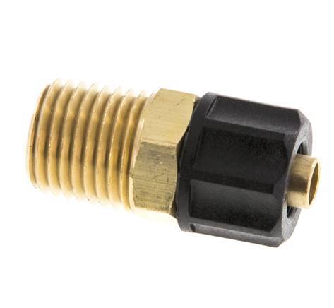 8x6 & 1/4''NPT Brass Straight Push-on Fitting with Male Threads [2 Pieces]
