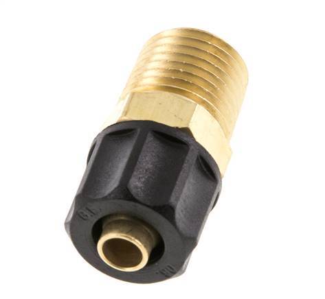 8x6 & 1/4''NPT Gerade Messing-Steckverschraubung mit Außengewinde [2 Stück]