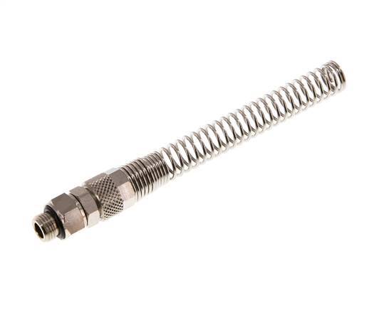 8x6 & G1/8'' Vernickeltes Messing Gerade Aufsteckverschraubung mit Außengewinde Drehbarer Knickschutz [2 Stück]