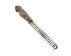 8x6 & G1/8'' Nickel plated Brass Straight Push-on Fitting with Male Threads Rotatable Bend Protection [2 Pieces]