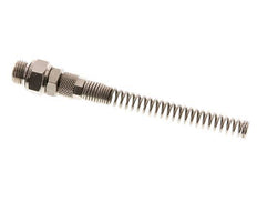 6x4 & G1/4'' Nickel plated Brass Straight Push-on Fitting with Male Threads Rotatable Bend Protection [2 Pieces]