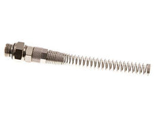 8x5 & G1/4'' Nickel plated Brass Straight Push-on Fitting with Male Threads Rotatable Bend Protection [2 Pieces]