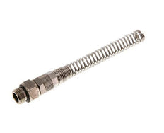 8x6 & G1/4'' Nickel plated Brass Straight Push-on Fitting with Male Threads Rotatable Bend Protection [2 Pieces]