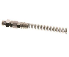 10x6,5 & G1/4'' Vernickeltes Messing Gerade Aufsteckverschraubung mit Außengewinde Drehbarer Knickschutz [2 Stück]