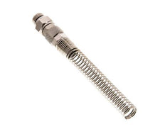 10x6.5 & G1/4'' Nickel plated Brass Straight Push-on Fitting with Male Threads Rotatable Bend Protection [2 Pieces]