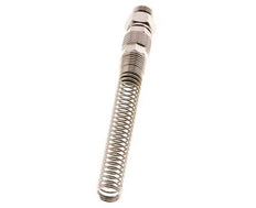 10x6,5 & G1/4'' Vernickeltes Messing Gerade Aufsteckverschraubung mit Außengewinde Drehbarer Knickschutz [2 Stück]