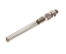 10x6,5 & G1/4'' Vernickeltes Messing Gerade Aufsteckverschraubung mit Außengewinde Drehbarer Knickschutz [2 Stück]