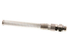 10x6,5 & G1/4'' Vernickeltes Messing Gerade Aufsteckverschraubung mit Außengewinde Drehbarer Knickschutz [2 Stück]