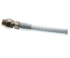 10x8 & G3/8'' Nickel plated Brass Straight Push-on Fitting with Male Threads Rotatable Bend Protection