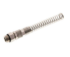 12x10 & G3/8'' Nickel plated Brass Straight Push-on Fitting with Male Threads Rotatable Bend Protection