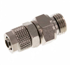 8x6 & G1/4'' Vernickeltes Messing Gerade Aufsteckverschraubung mit Außengewinde Drehbar [2 Stück]