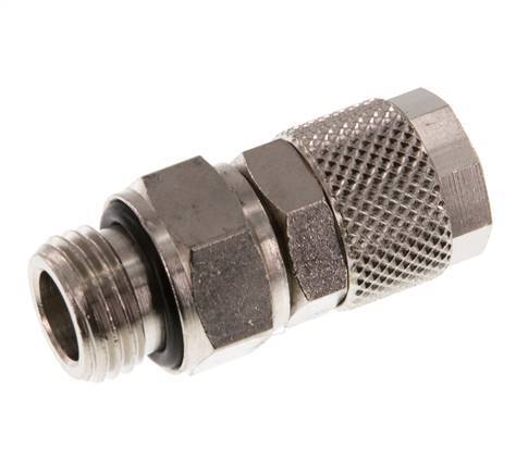 10x8 & G1/4'' Vernickeltes Messing Gerade Aufsteckverschraubung mit Außengewinde Drehbar [2 Stück]