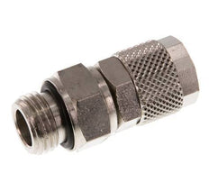 10x8 & G1/4'' Vernickeltes Messing Gerade Aufsteckverschraubung mit Außengewinde Drehbar [2 Stück]