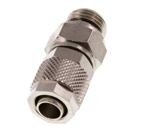 10x8 & G1/4'' Vernickeltes Messing Gerade Aufsteckverschraubung mit Außengewinde Drehbar [2 Stück]