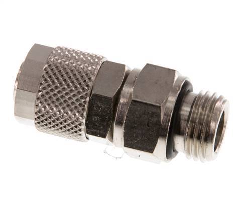 10x8 & G1/4'' Vernickeltes Messing Gerade Aufsteckverschraubung mit Außengewinde Drehbar [2 Stück]
