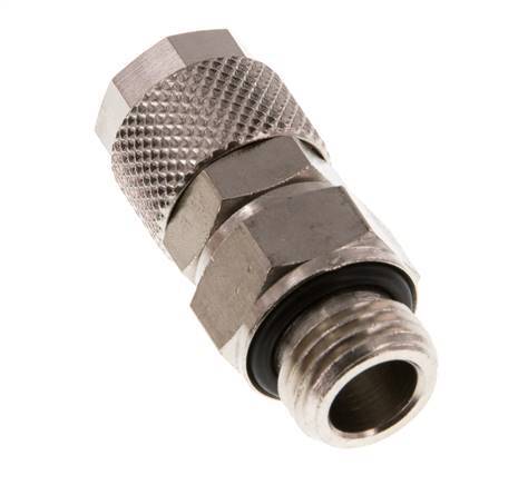10x8 & G1/4'' Vernickeltes Messing Gerade Aufsteckverschraubung mit Außengewinde Drehbar [2 Stück]