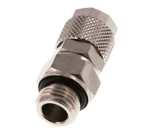 10x8 & G1/4'' Vernickeltes Messing Gerade Aufsteckverschraubung mit Außengewinde Drehbar [2 Stück]