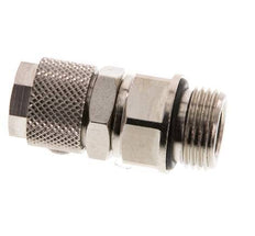 12x8 & G3/8'' Vernickelte Messing Gerade Steckverschraubung mit Außengewinde Drehbar