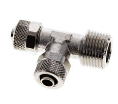 8x6 & R3/8'' Vernickeltes Messing-Winkel-T-Stück zum Aufstecken mit Außengewinde