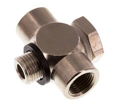 G1/8'' Vernickeltes Messing T-Stück mit Außen- und Innengewinde mit O-Ring [10 Stück]