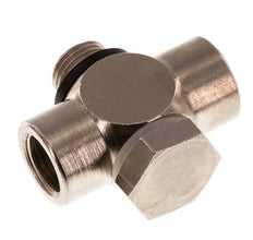G1/8'' Vernickeltes Messing T-Stück mit Außen- und Innengewinde mit O-Ring [10 Stück]
