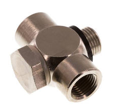 G1/8'' Vernickeltes Messing T-Stück mit Außen- und Innengewinde mit O-Ring [10 Stück]
