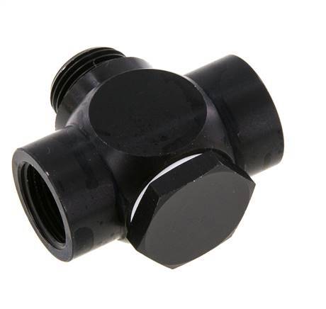 G1/2'' Aluminium T-Banjo Fitting mit Außen- und Innengewinde mit O-Ring [5 Stück]