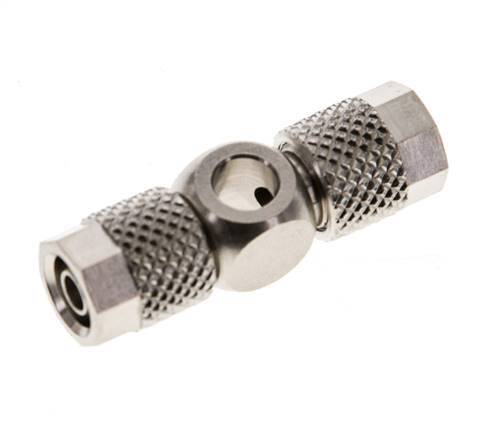 6x4 & M5 Vernickeltes Messing Banjo T Aufsteckfitting [2 Stück]