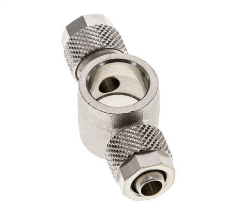 8x6 & G1/4'' Vernickeltes Messing Banjo T Aufsteckfitting [2 Stück]