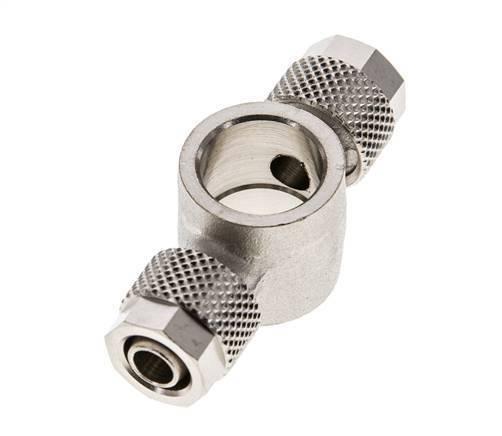 8x6 & G1/4'' Vernickeltes Messing Banjo T Aufsteckfitting [2 Stück]