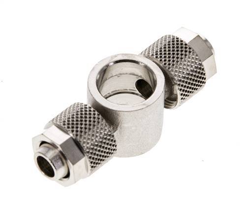 10x8 & G1/4'' Nickel plated Brass Banjo Tee Push-on Fitting [2 Pieces]