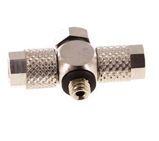 5x3 & M5 Vernickeltes Messing Banjo Tee Aufsteckfitting mit Außengewinde mit O-Ring [10 Stück]