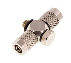 5x3 & M5 Vernickeltes Messing Banjo Tee Aufsteckfitting mit Außengewinde mit O-Ring [10 Stück]