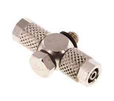5x3 & M5 Vernickeltes Messing Banjo Tee Aufsteckfitting mit Außengewinde mit O-Ring [10 Stück]