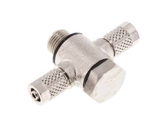 5x3 & G1/8'' Nickel plated Brass Banjo Tee Push-on Fitting with O-ring [10 Pieces]