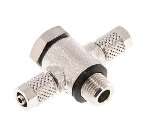 5x3 & G1/8'' Vernickeltes Messing Banjo T Aufsteckfitting mit O-Ring [10 Stück]