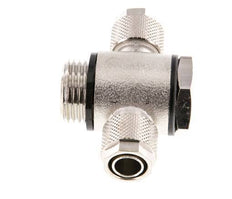 12x10 & G1/2'' Vernickeltes Messing Banjo T Aufsteckfitting mit O-Ring [5 Stück]