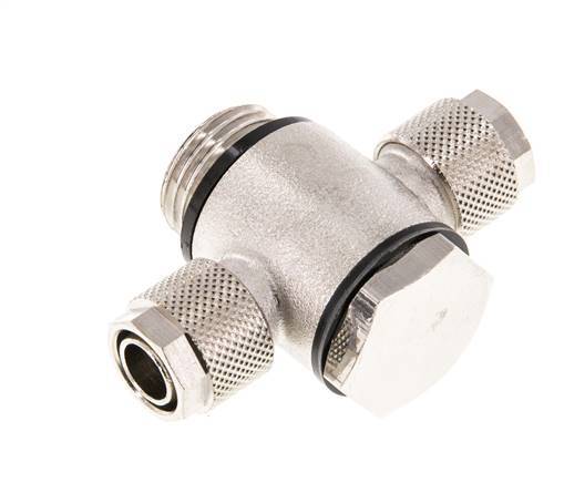 12x10 & G1/2'' Vernickeltes Messing Banjo T Aufsteckfitting mit O-Ring [5 Stück]