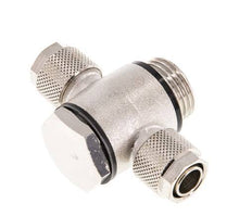 12x10 & G1/2'' Vernickeltes Messing Banjo T Aufsteckfitting mit O-Ring [5 Stück]