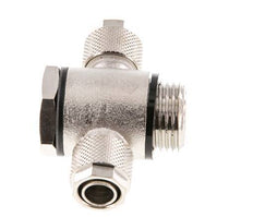12x10 & G1/2'' Vernickeltes Messing Banjo T Aufsteckfitting mit O-Ring [5 Stück]