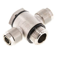 12x10 & G1/2'' Vernickeltes Messing Banjo T Aufsteckfitting mit O-Ring [5 Stück]