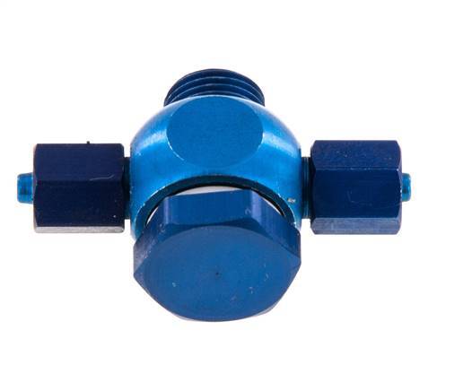 4.3x3 & G1/8'' Aluminium Banjo T-Steckverschraubung mit Außengewinde mit O-Ring [10 Stück]