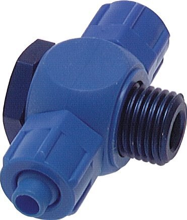 6x4 & G1/8'' PVC Banjo Tee Push-on Fitting with Male Threads with O-ring [2 Pieces]