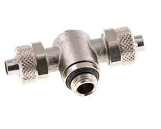 8x6 & G1/8'' T-Stück aus vernickeltem Messing mit Außengewinde und drehbarem Innensechskant