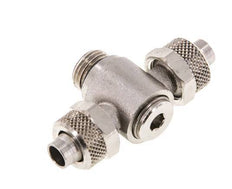 10x8 & G1/4'' T-Stück aus vernickeltem Messing mit Außengewinde und drehbarem Innensechskant
