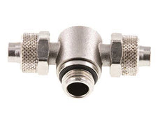 10x8 & G1/4'' T-Stück aus vernickeltem Messing mit Außengewinde und drehbarem Innensechskant