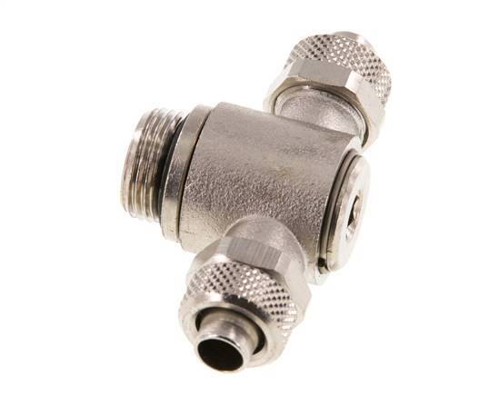 10x8 & G3/8'' Vernickeltes Messing T-Stück mit Außengewinde Drehbarer Innensechskant