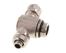 10x8 & G3/8'' Vernickeltes Messing T-Stück mit Außengewinde Drehbarer Innensechskant