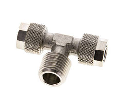 8x6 & R1/4'' T-Stück aus vernickeltem Messing mit Außengewinde [2 Stück]